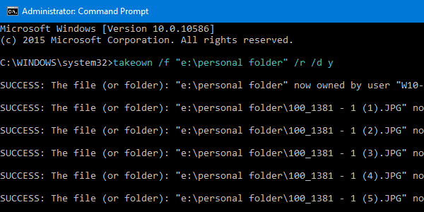 Take Ownership Of A File Or Folder Using Command Line In Windows Winhelponline