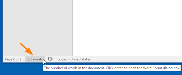 microsoft word word count highlight