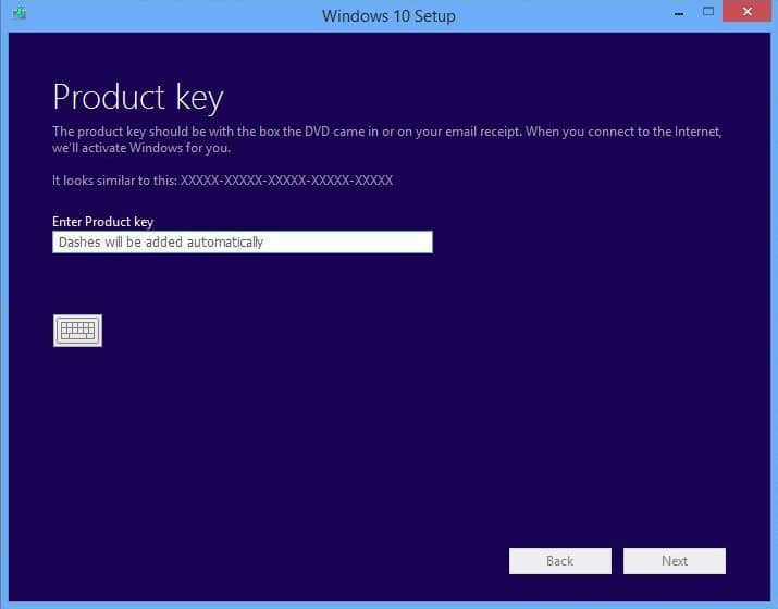 windows 10 product key