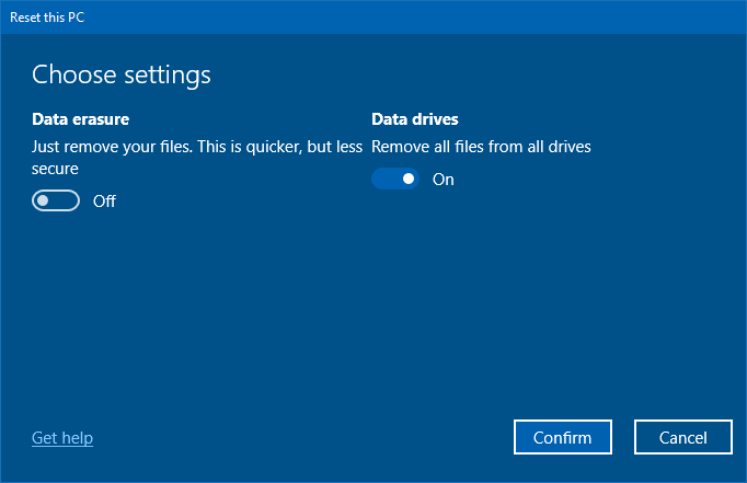 does resetting windows 10 remove office 365