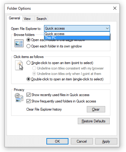 windows 10 change default file location