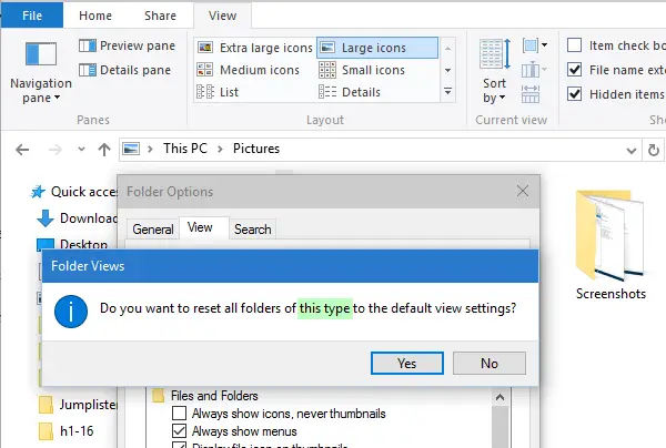 How to Reset Folder View Settings in Windows 10/11 and Earlier ...